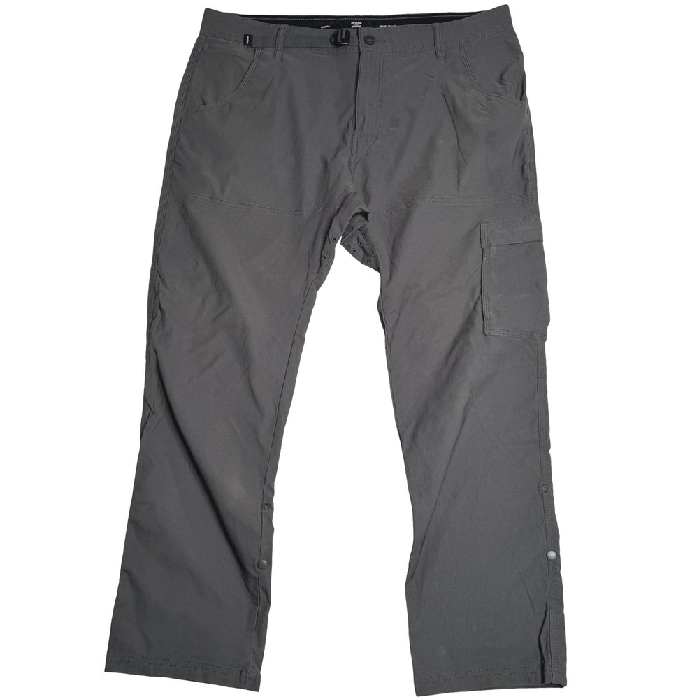 PrAna Zion Slim‎ Fit Hiking Cargo Pants Charcoal Grey Mens 38x30